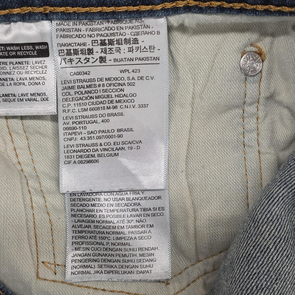 Levi's 541 Jeans Mens 38x34 Blue Athletic Taper Stretch Denim Medium Wash Casual - Picture 8 of 10